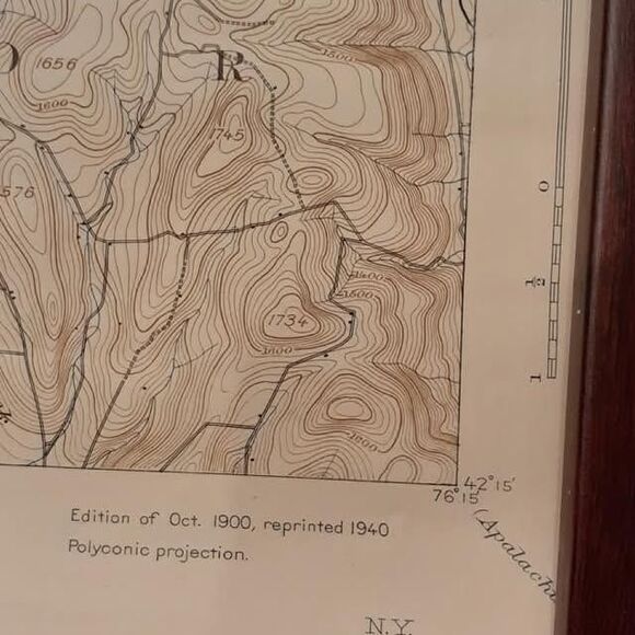 Ithaca ny original topographic map. Set of two maps. Dryden. Upstate ny. Cornell - Picture 4 of 9